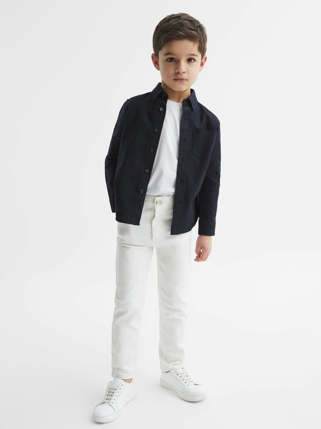 Junior Button Down Oxford Shirt Navy | Children
