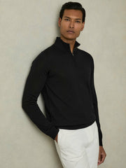 Merino Wool Half-Zip Jumper  | Mens