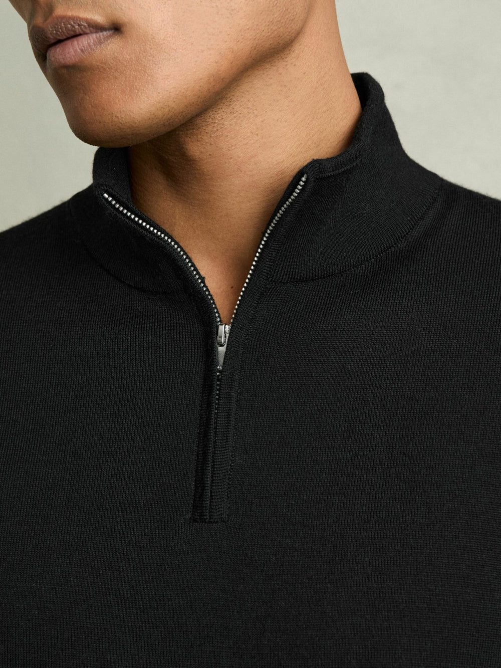 Merino Wool Half-Zip Jumper  | Mens