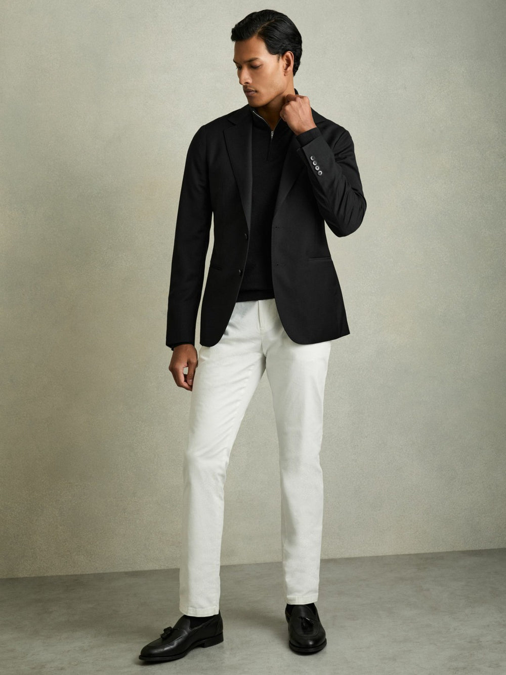 Merino Wool Half-Zip Jumper  | Mens