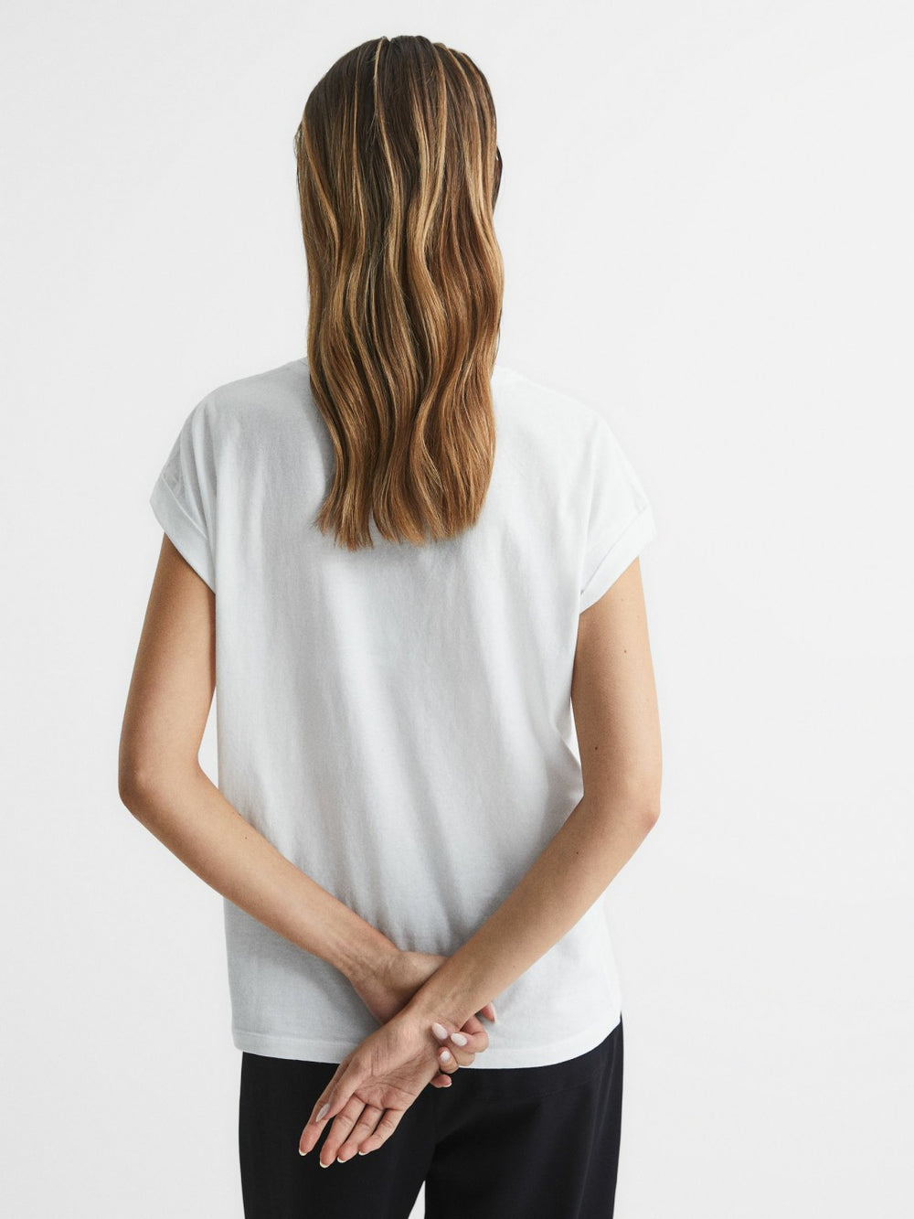 Cotton-Jersey Crew Neck T-Shirt White | Womens