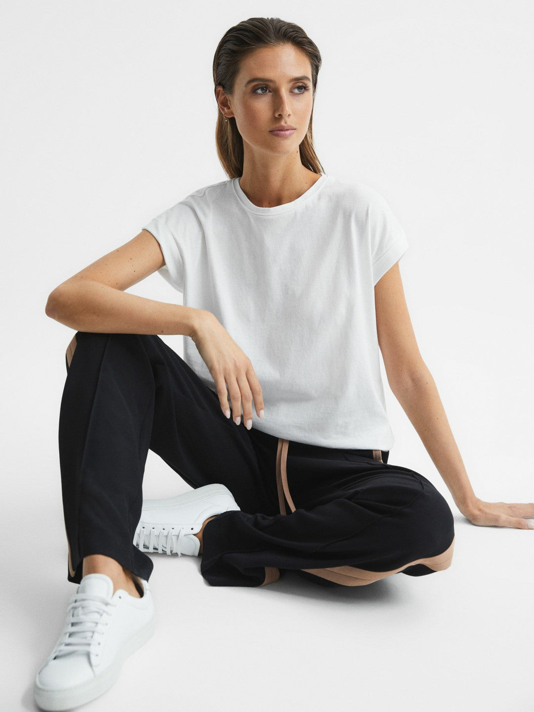 Cotton-Jersey Crew Neck T-Shirt White | Womens