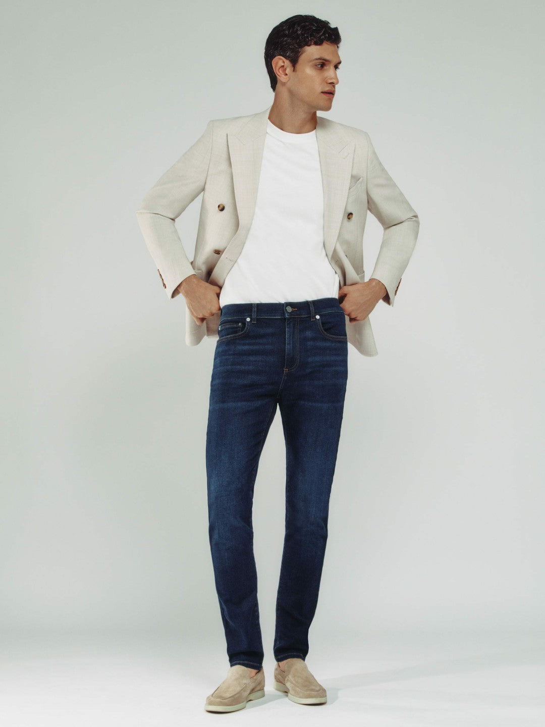 Skinny-Fit Jeans Washed Dark Indigo | Mens