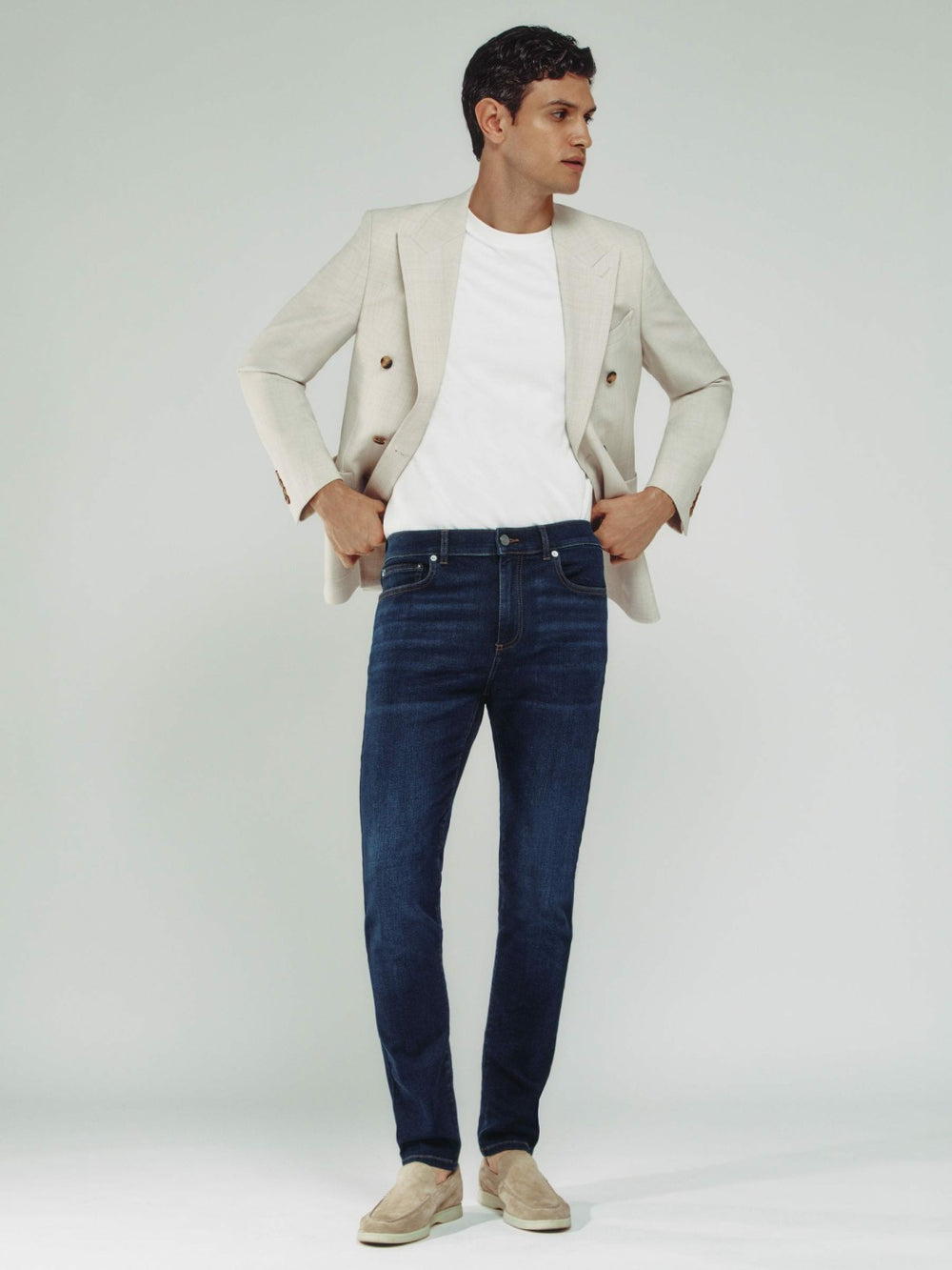 Skinny-Fit Jeans Washed Dark Indigo | Mens