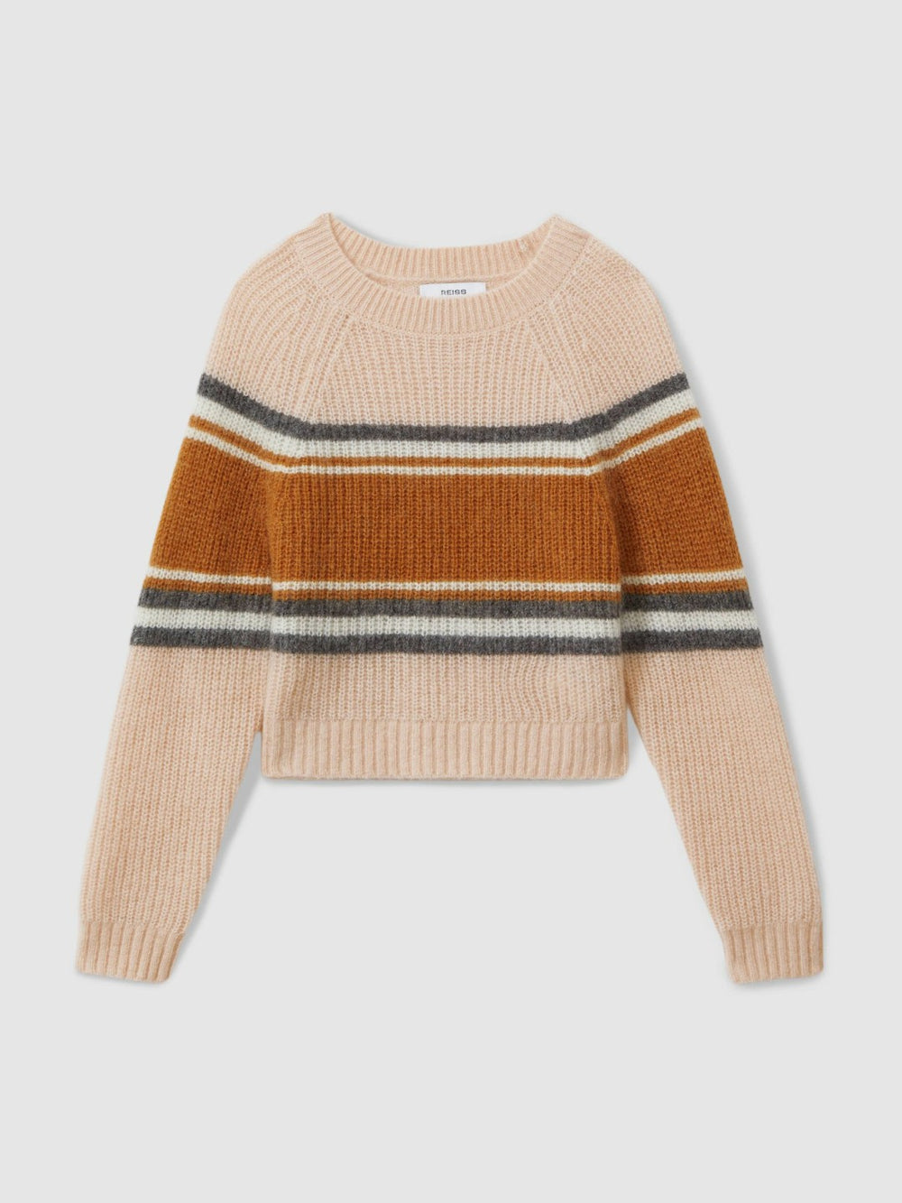 Colourblock Striped Jumper Pink | Children