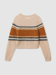 Colourblock Striped Jumper Pink | Children