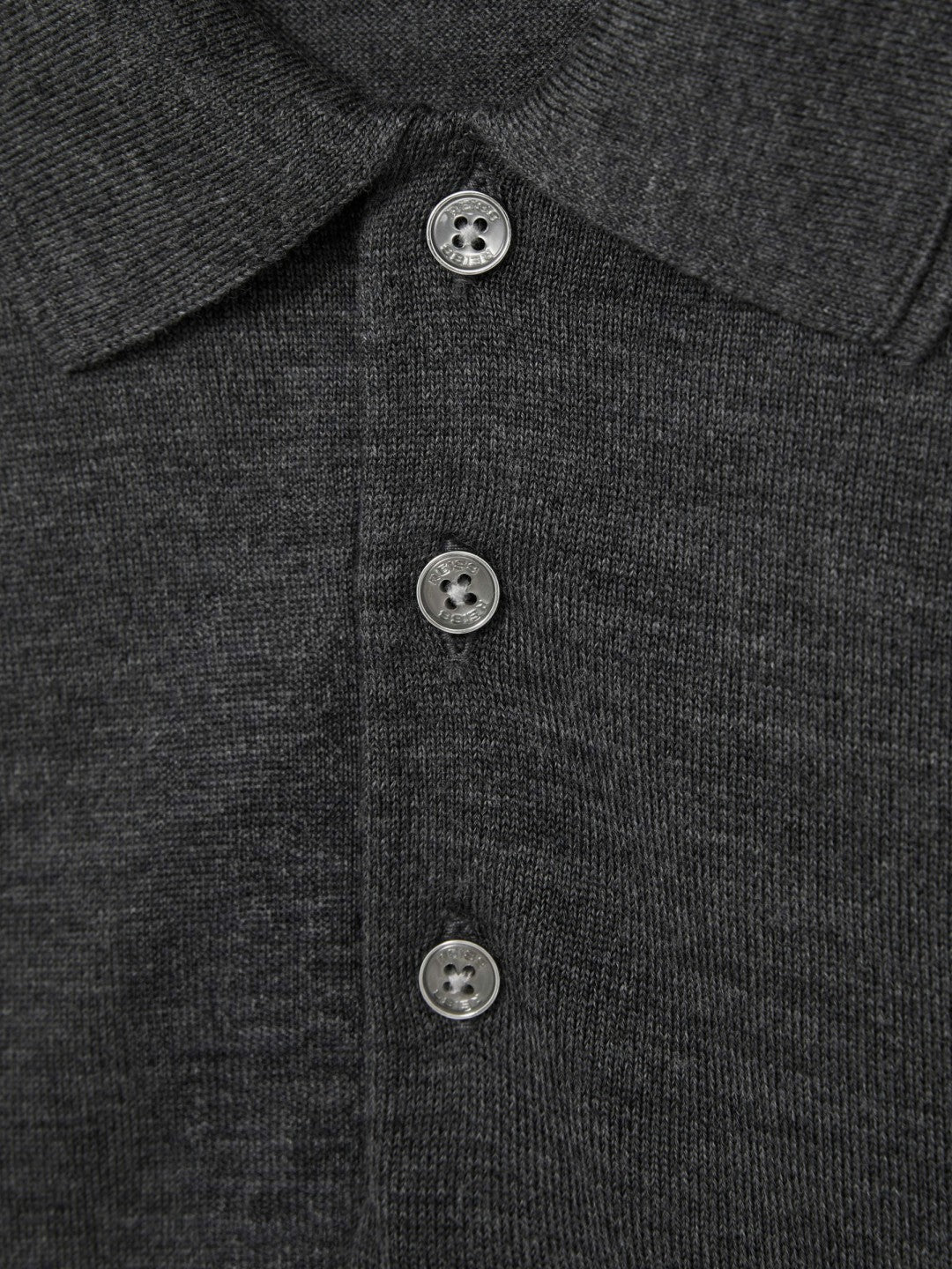 Merino Wool Polo Shirt Derby Grey Marl | Mens