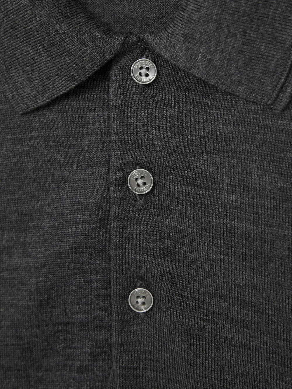 Merino Wool Polo Shirt Derby Grey Marl | Mens