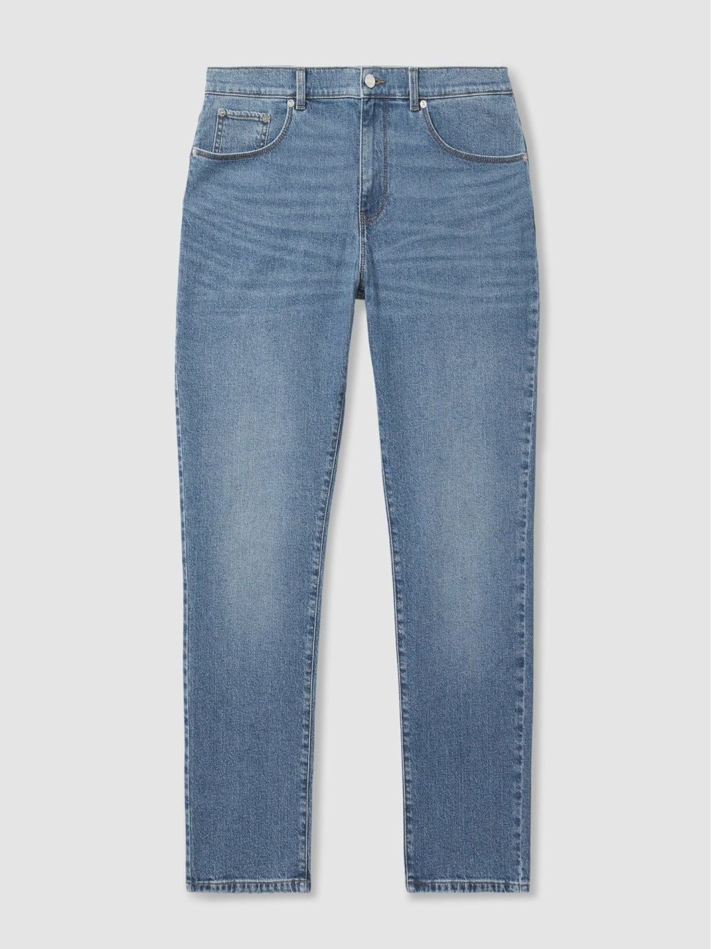 Straight-Leg Jeans Mid Blue Wash | Mens