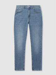 Straight-Leg Jeans Mid Blue Wash | Mens