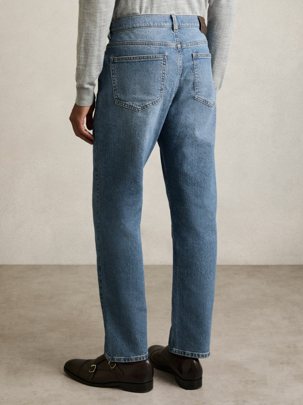 Straight-Leg Jeans Mid Blue Wash | Mens