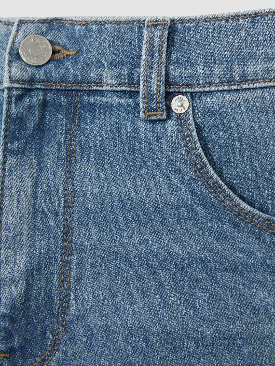 Straight-Leg Jeans Mid Blue Wash | Mens