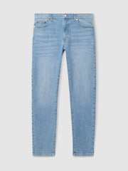Cotton-Stretch Slim-Fit Jeans Light Blue Wash | Mens