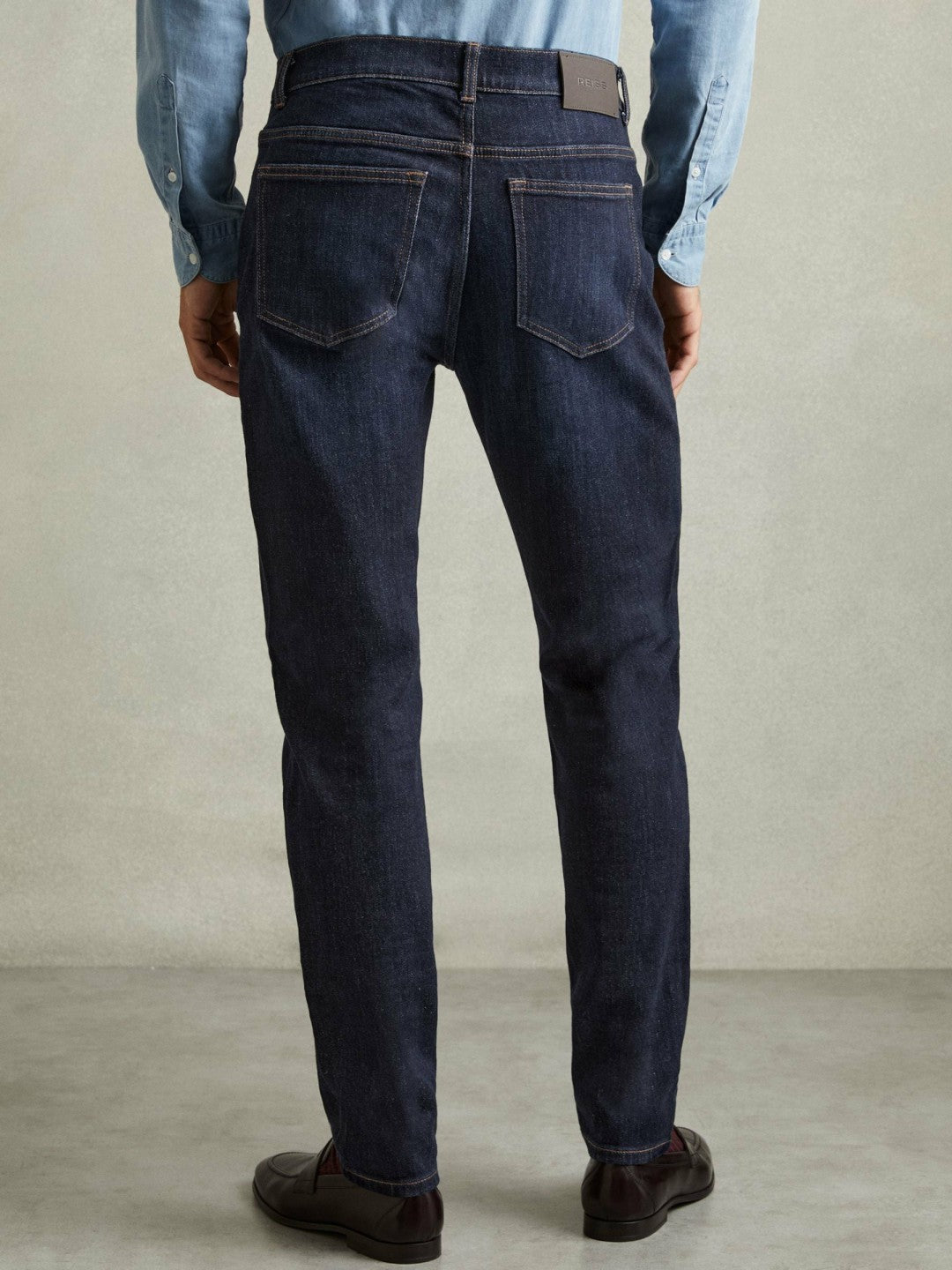 Cotton-Stretch Slim-Fit Jeans Indigo Blue Wash | Mens