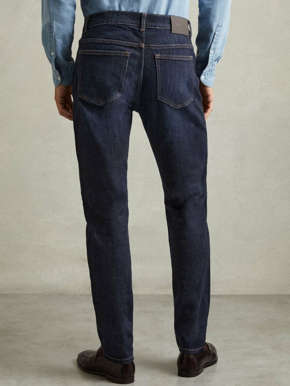 Cotton-Stretch Slim-Fit Jeans Indigo Blue Wash | Mens