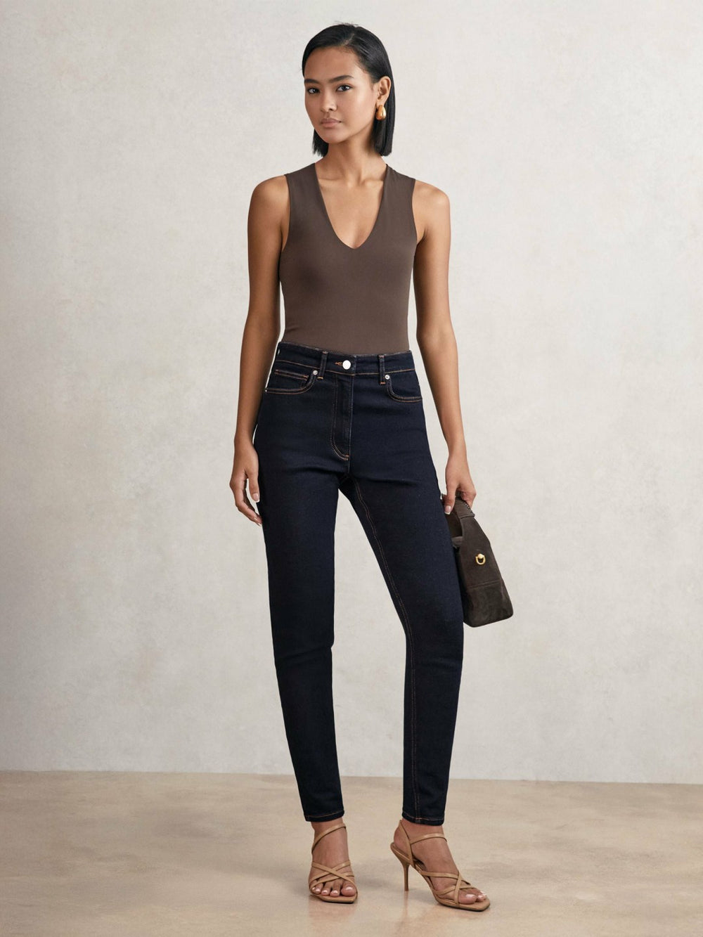 Petite Skinny Jeans Dark Blue | Womens
