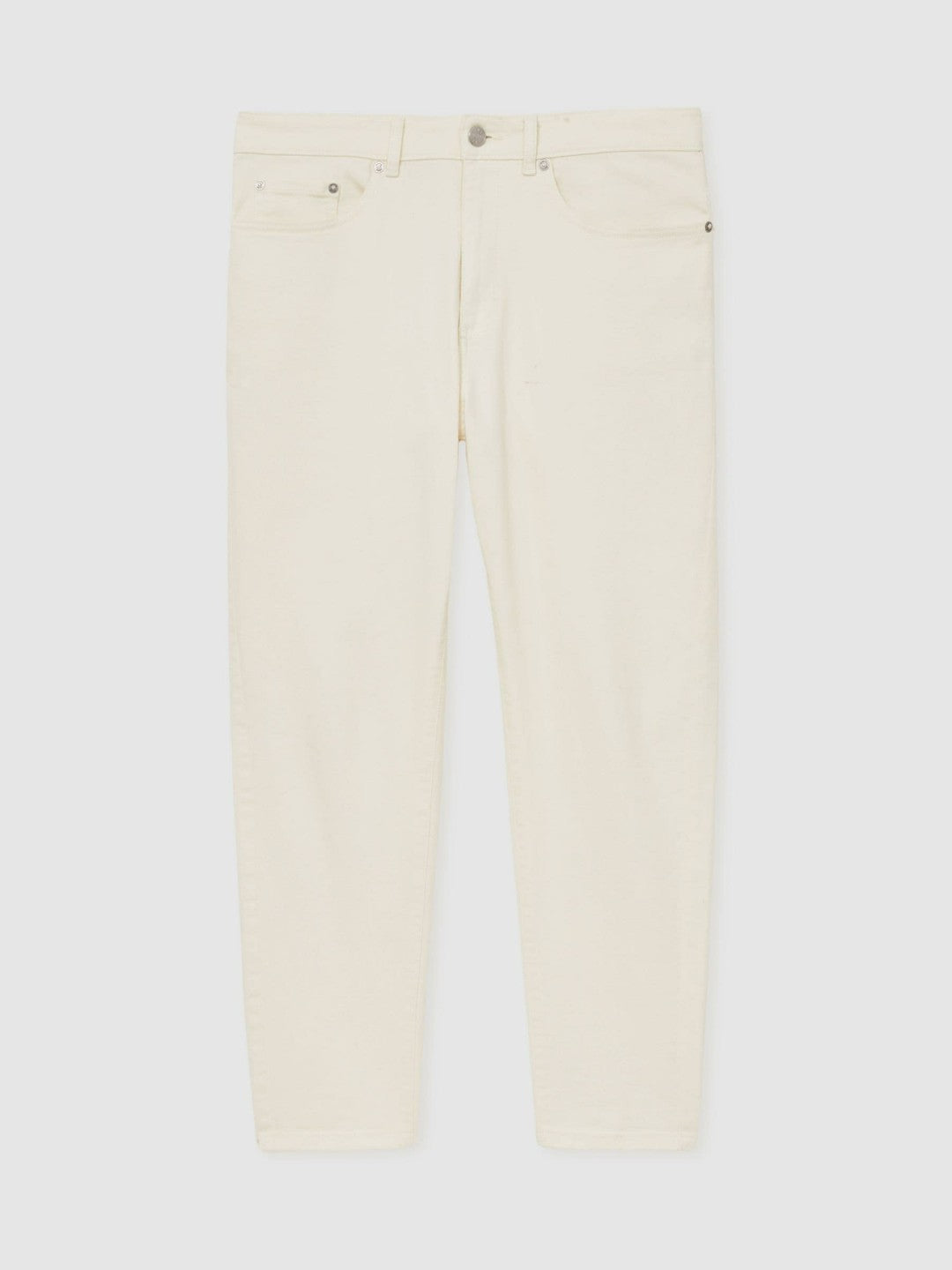 Relaxed-Fit Cropped Jeans White | Mens