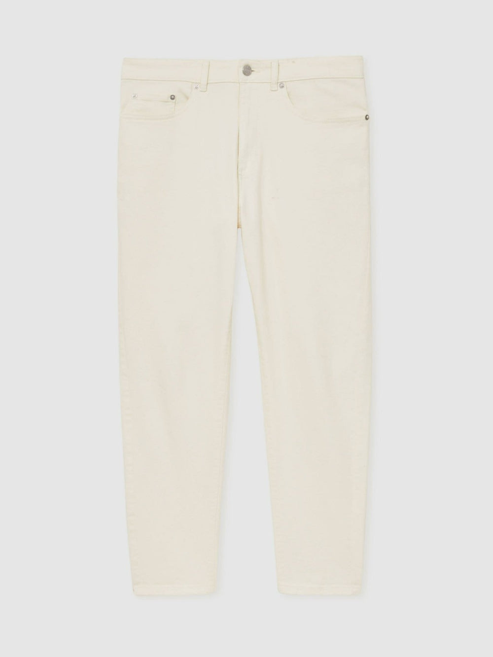 Relaxed-Fit Cropped Jeans White | Mens