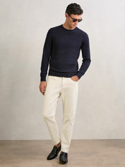 Relaxed-Fit Cropped Jeans White | Mens