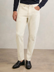 Relaxed-Fit Cropped Jeans White | Mens