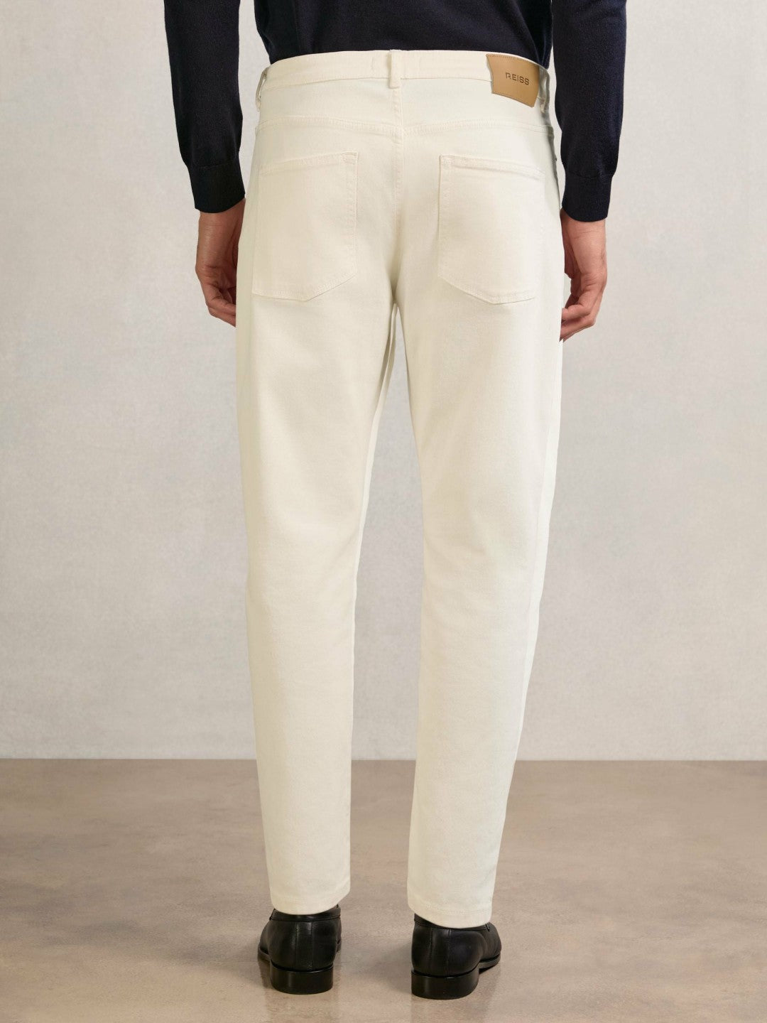 Relaxed-Fit Cropped Jeans White | Mens