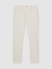 Cotton-Stretch Slim-Fit Jeans White | Mens