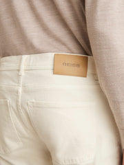 Cotton-Stretch Slim-Fit Jeans White | Mens