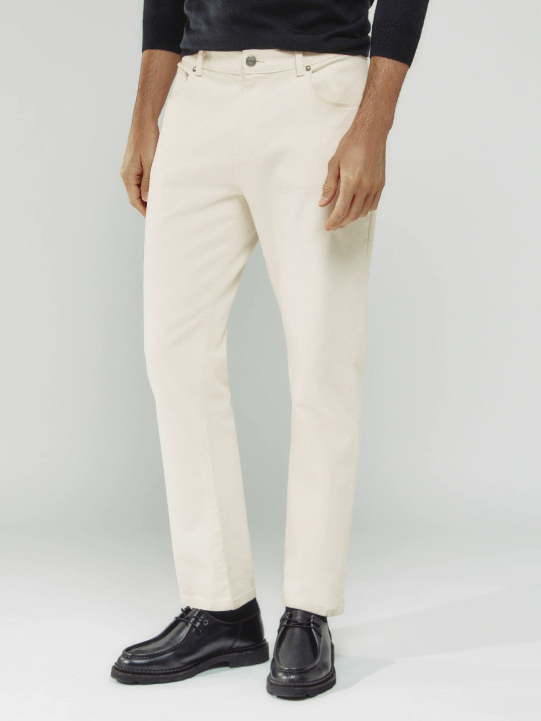 Straight-Leg Jeans White | Mens