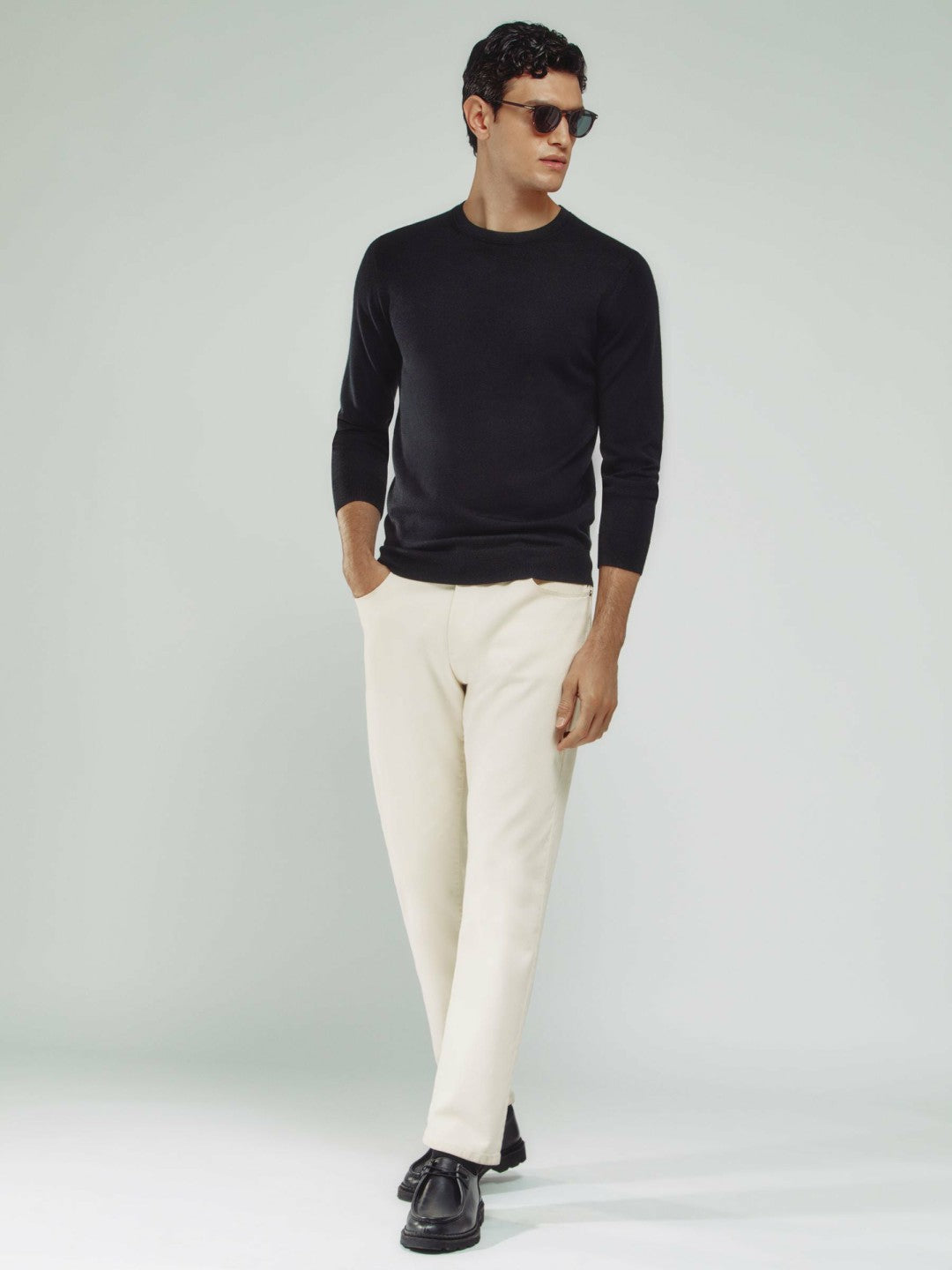 Straight-Leg Jeans White | Mens
