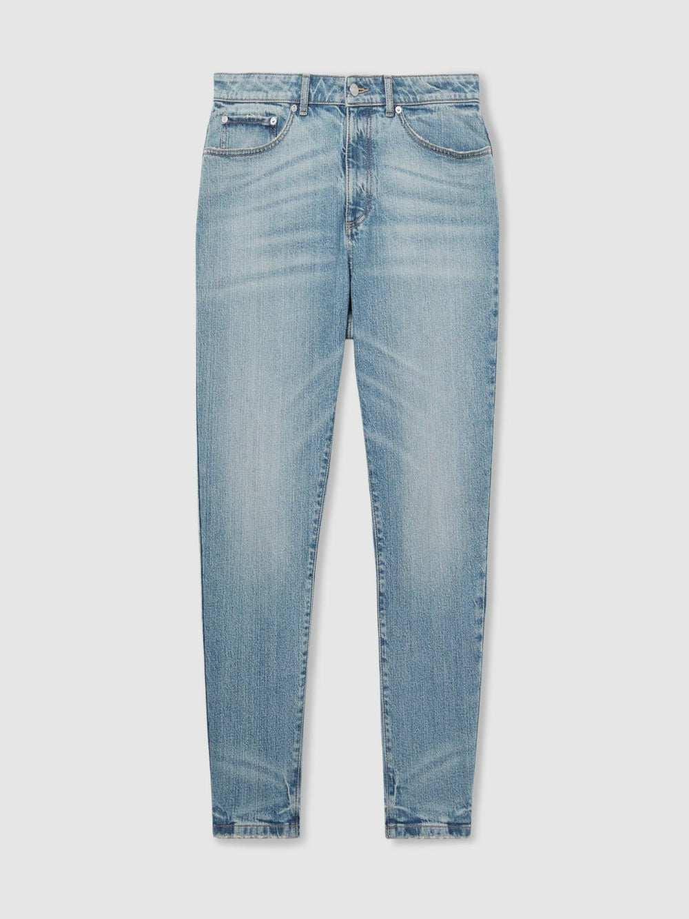 Relaxed-Fit Cropped Jeans Light Blue Wash | Mens