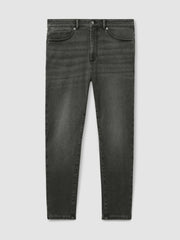 Relaxed-Fit Cropped Jeans Washed Black | Mens