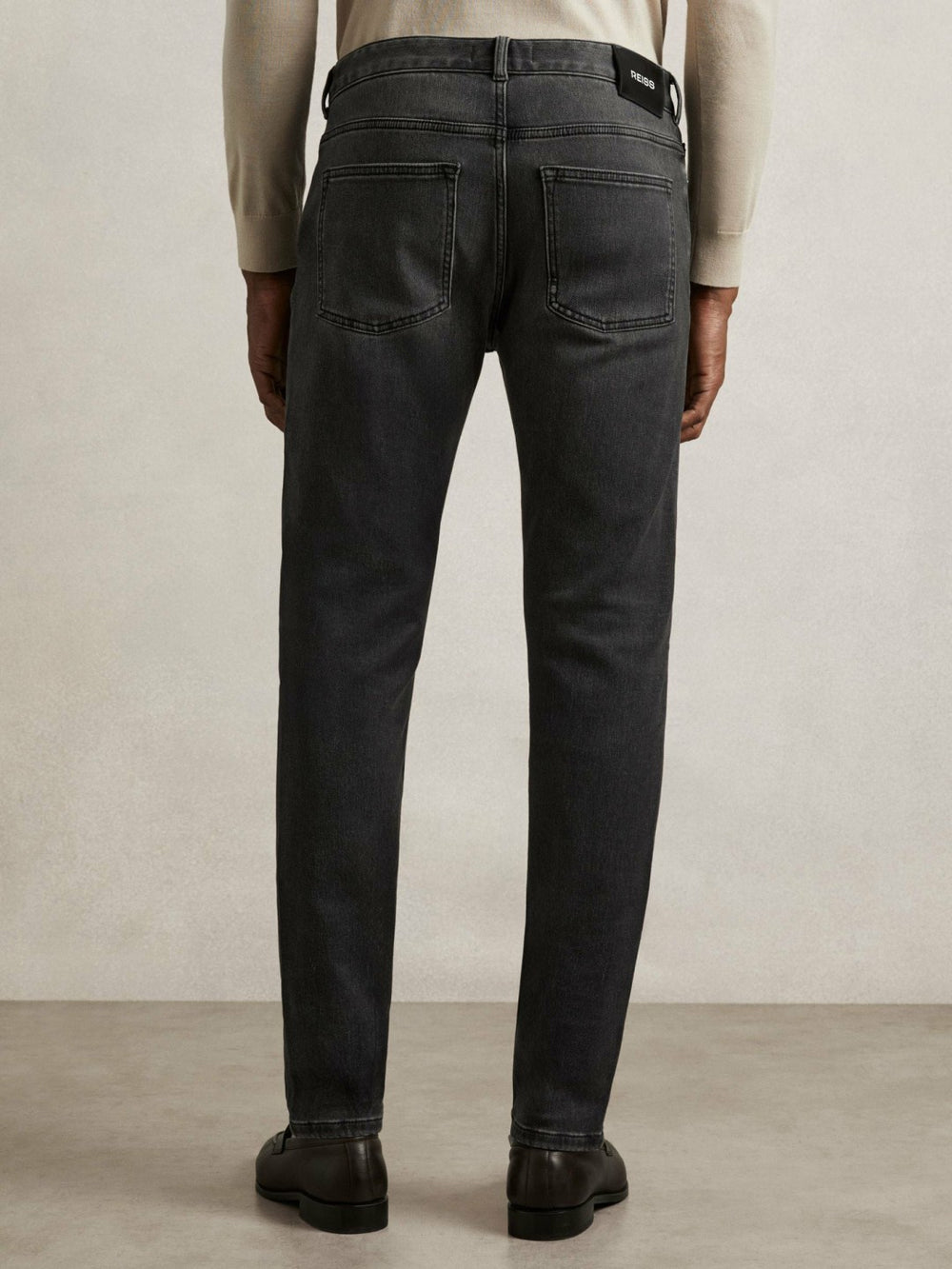 Tapered Slim-Fit Jeans Washed Black | Mens