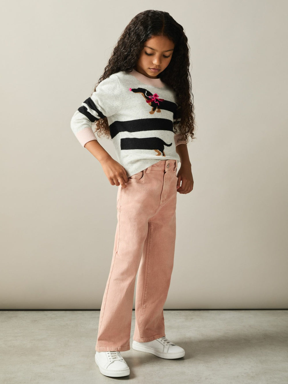 13-14 yrs Wide-Leg Jeans Pink | Children