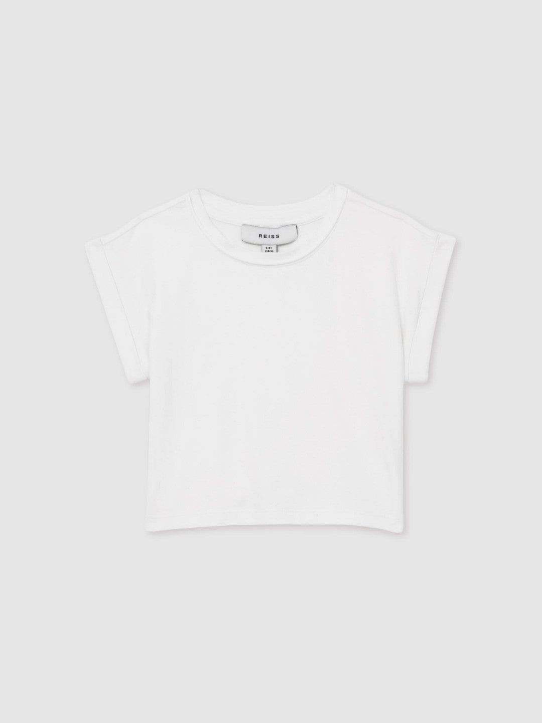 4-9 yrs Cotton-Jersey Cropped T-Shirt White | Children