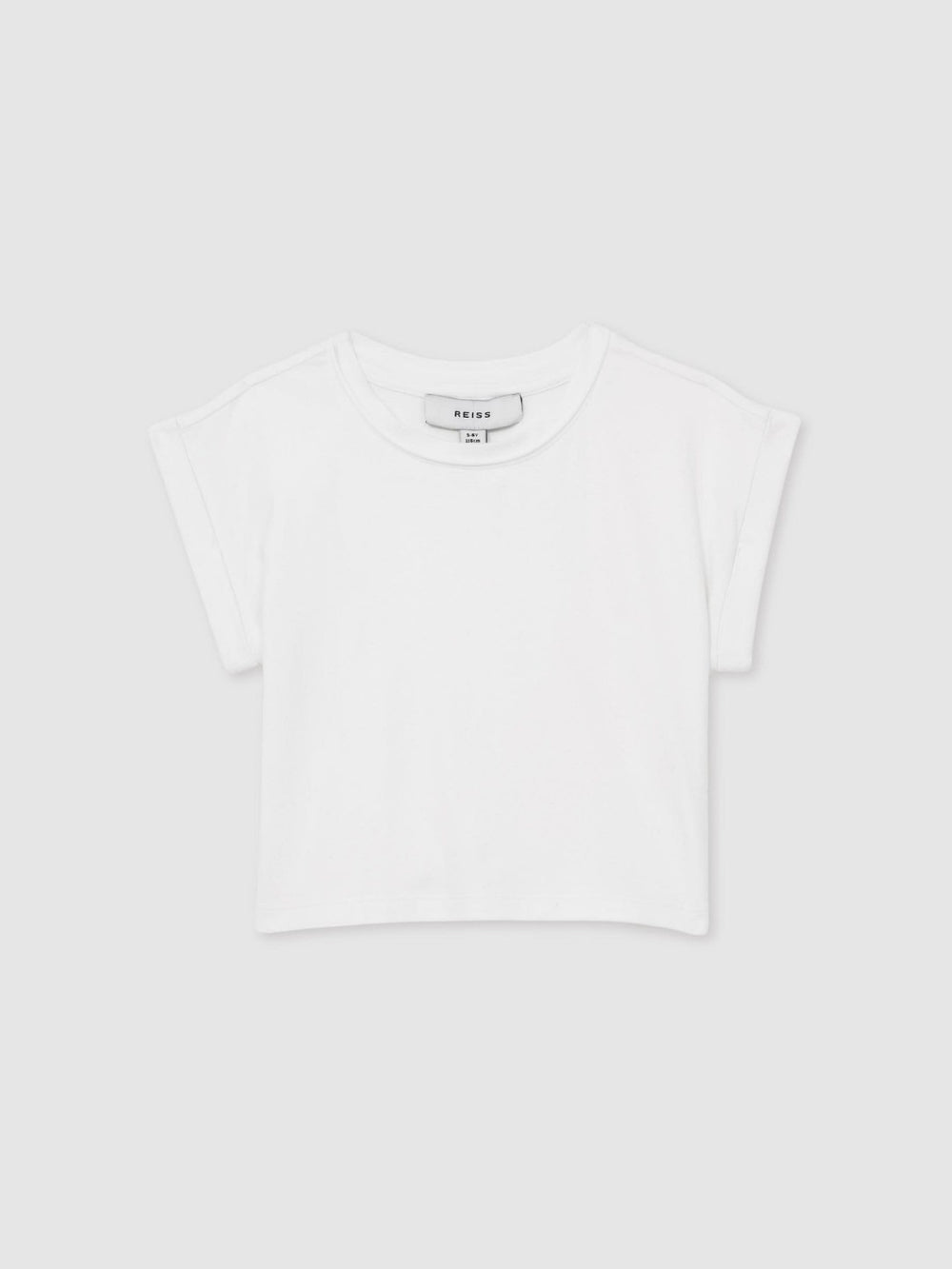 4-9 yrs Cotton-Jersey Cropped T-Shirt White | Children