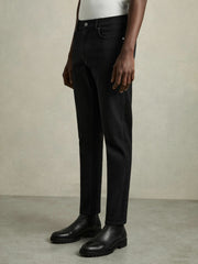 Cotton-Stretch Slim-Fit Jeans Stay Black | Mens