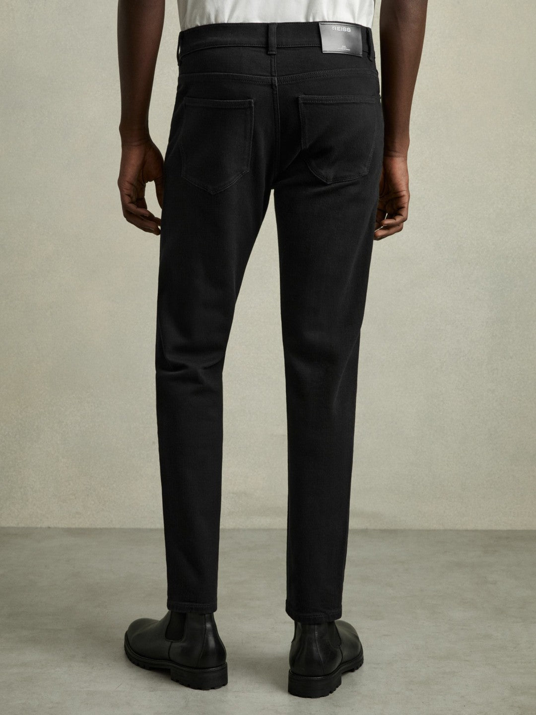 Cotton-Stretch Slim-Fit Jeans Stay Black | Mens