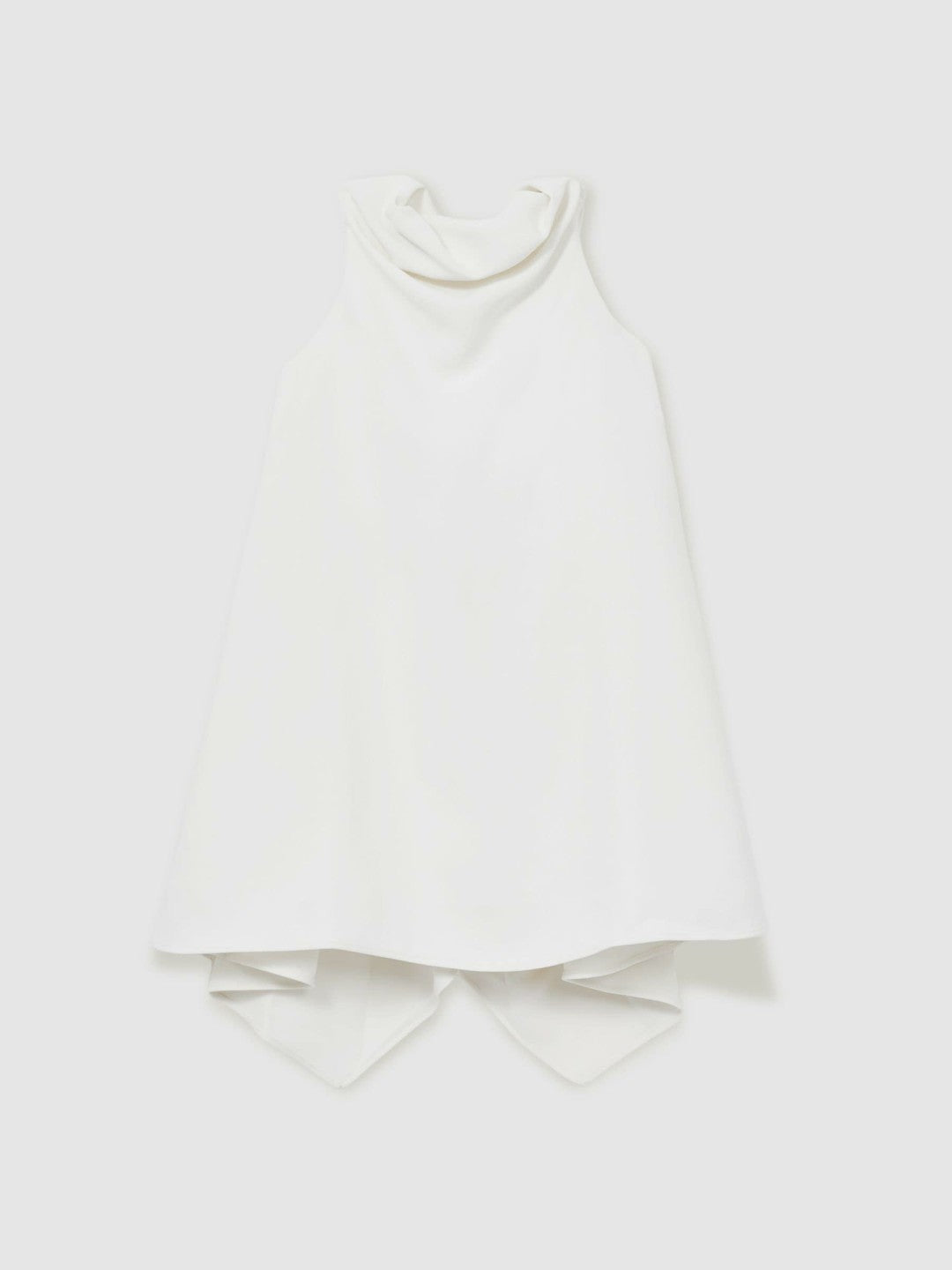 13-14 yrs High-Neck Drape Back Dress Ivory | Children