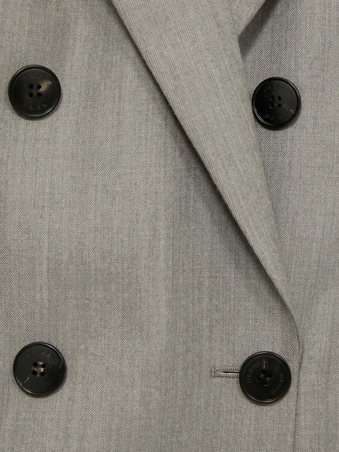 Wool Oversized Double-Breasted Blazer Grey | Womens