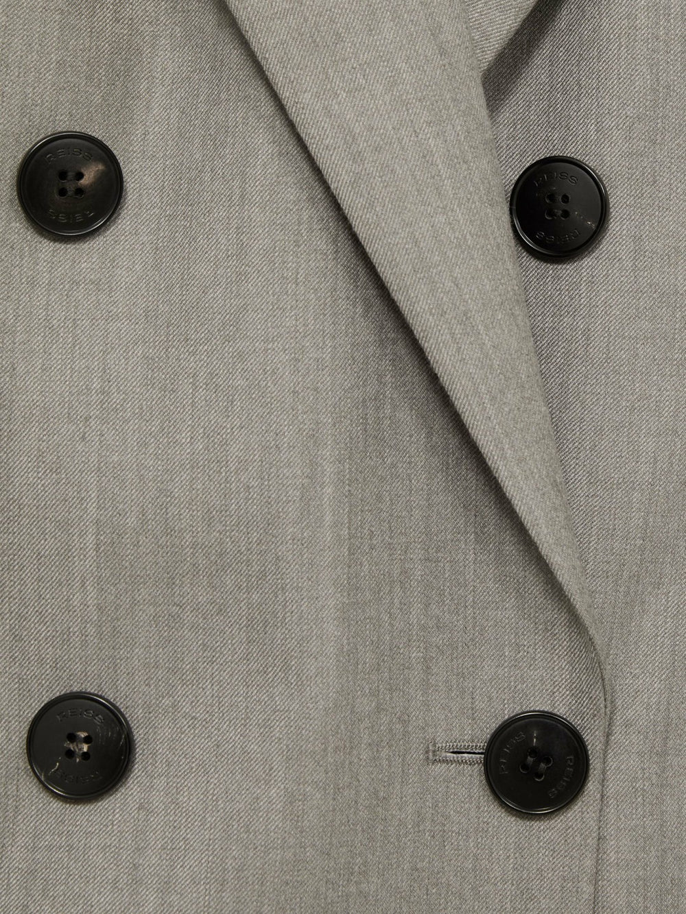 Wool Oversized Double-Breasted Blazer Grey | Womens