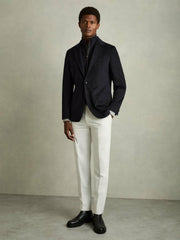 Single-Breasted Blazer With Gilet Insert Regular-Fit Navy | Mens