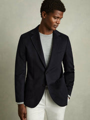 Single-Breasted Blazer With Gilet Insert Regular-Fit Navy | Mens