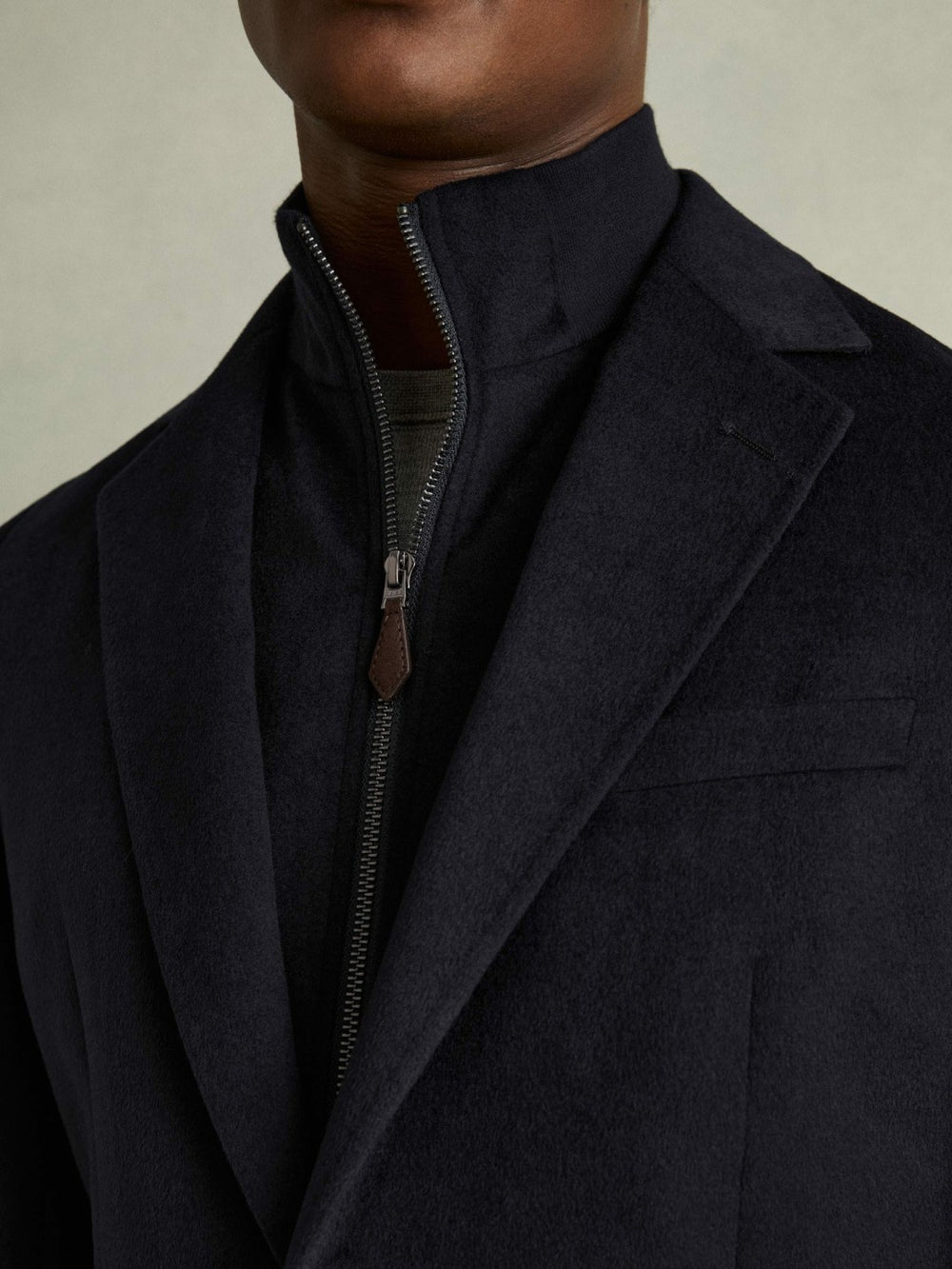 Single-Breasted Blazer With Gilet Insert Regular-Fit Navy | Mens