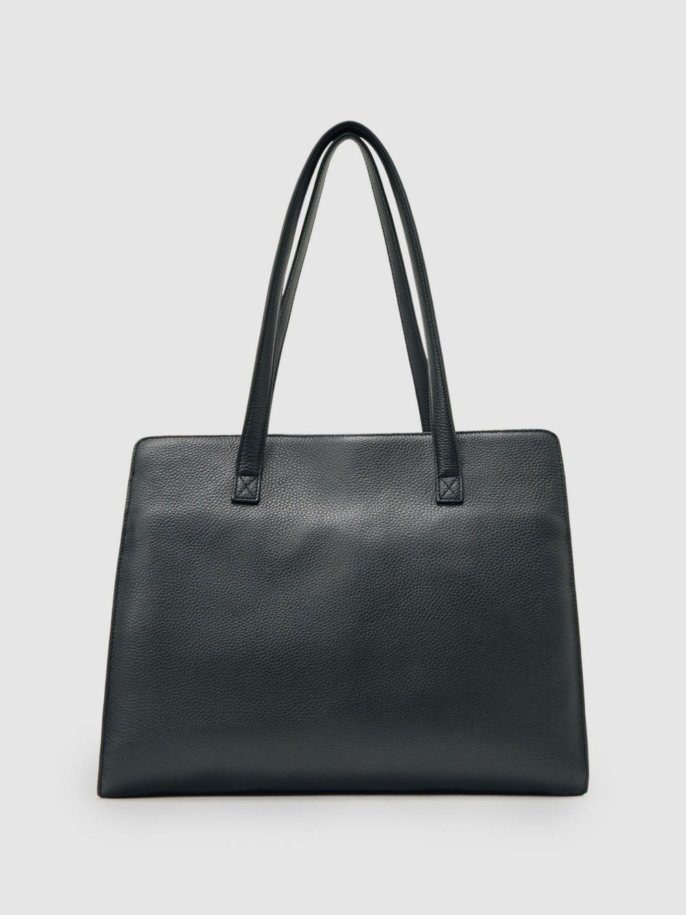 Grained Leather Tote Bag Black | Womens
