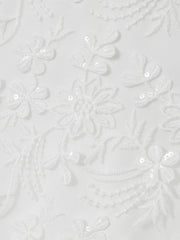 9-13 yrs Tulle Floral-Embroidered Bridesmaid Dress Ivory | Children