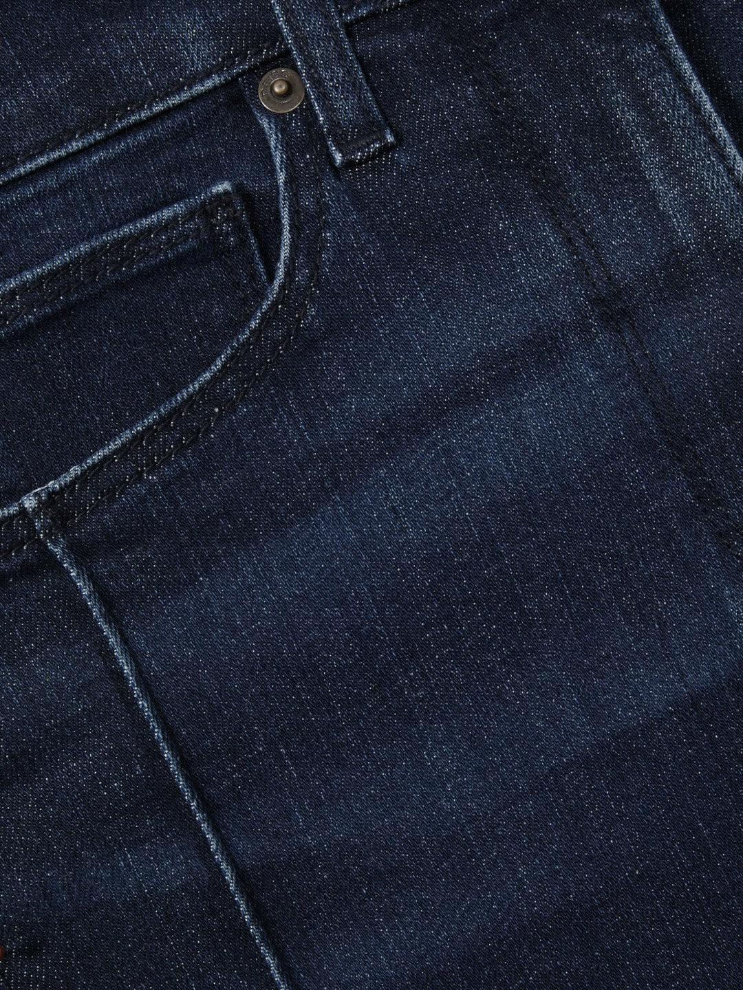 Petite Stretch-Cotton Wide-Leg Jeans Dark Blue | Womens