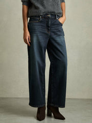 Petite Denim Culotte Jeans Dark Blue | Womens