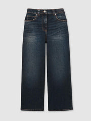 Petite Denim Culotte Jeans Dark Blue | Womens
