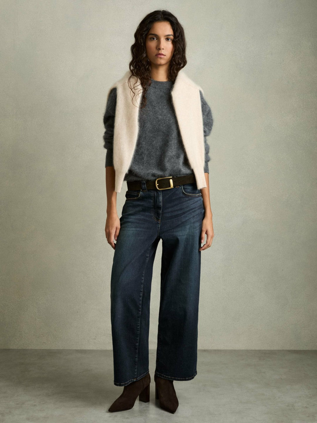 Petite Denim Culotte Jeans Dark Blue | Womens