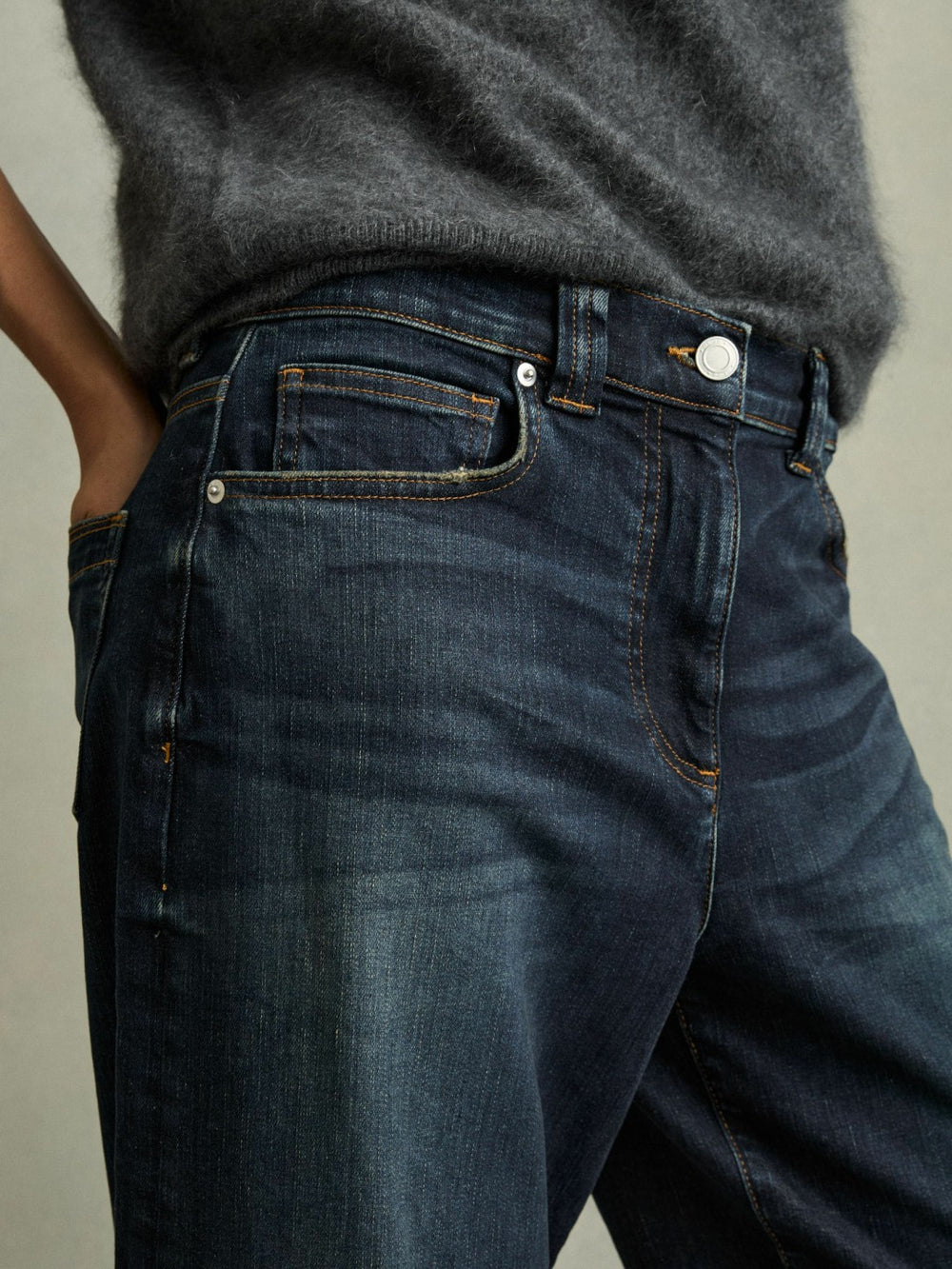 Petite Denim Culotte Jeans Dark Blue | Womens